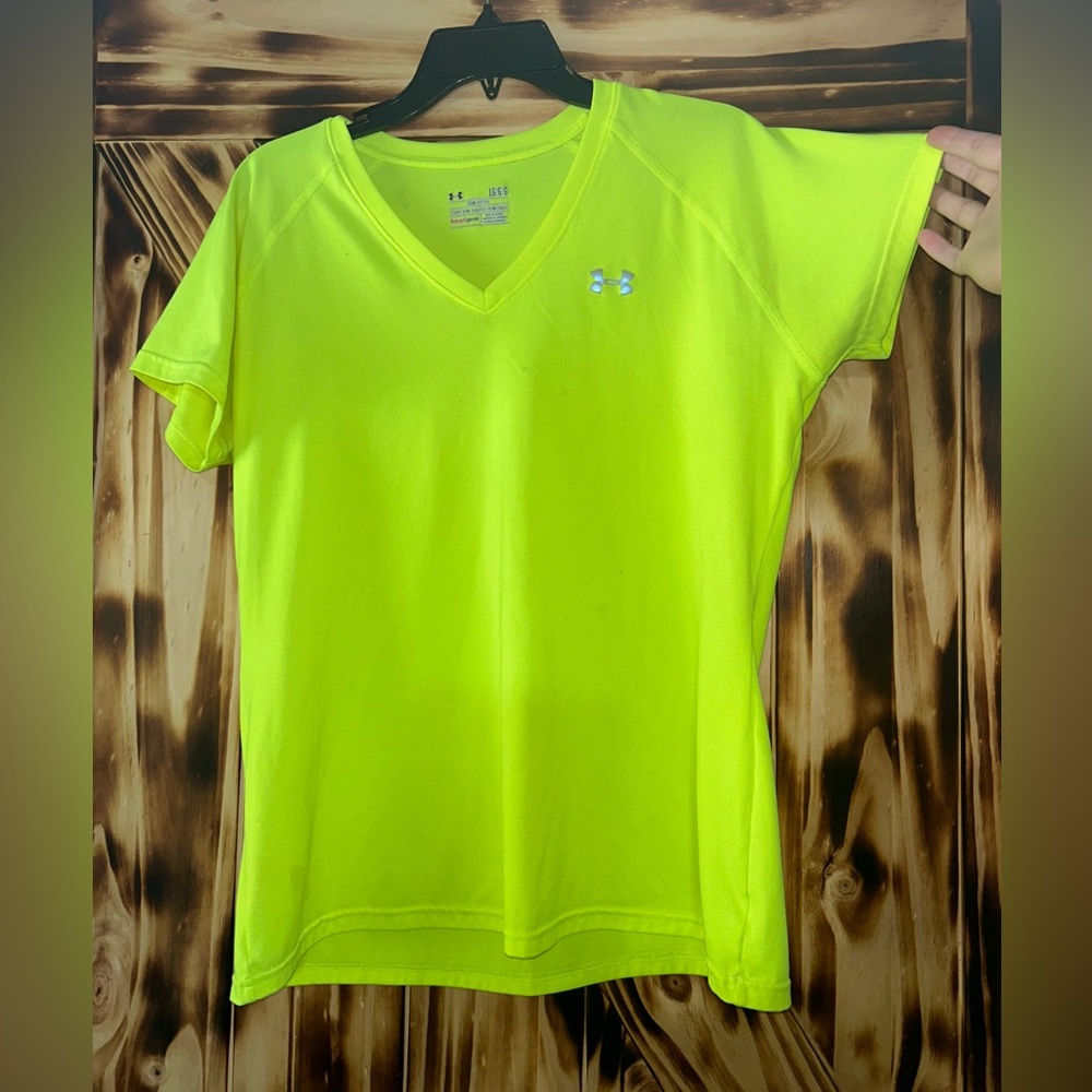 Under Armour Women's Bright Yellow V-Neck Tee